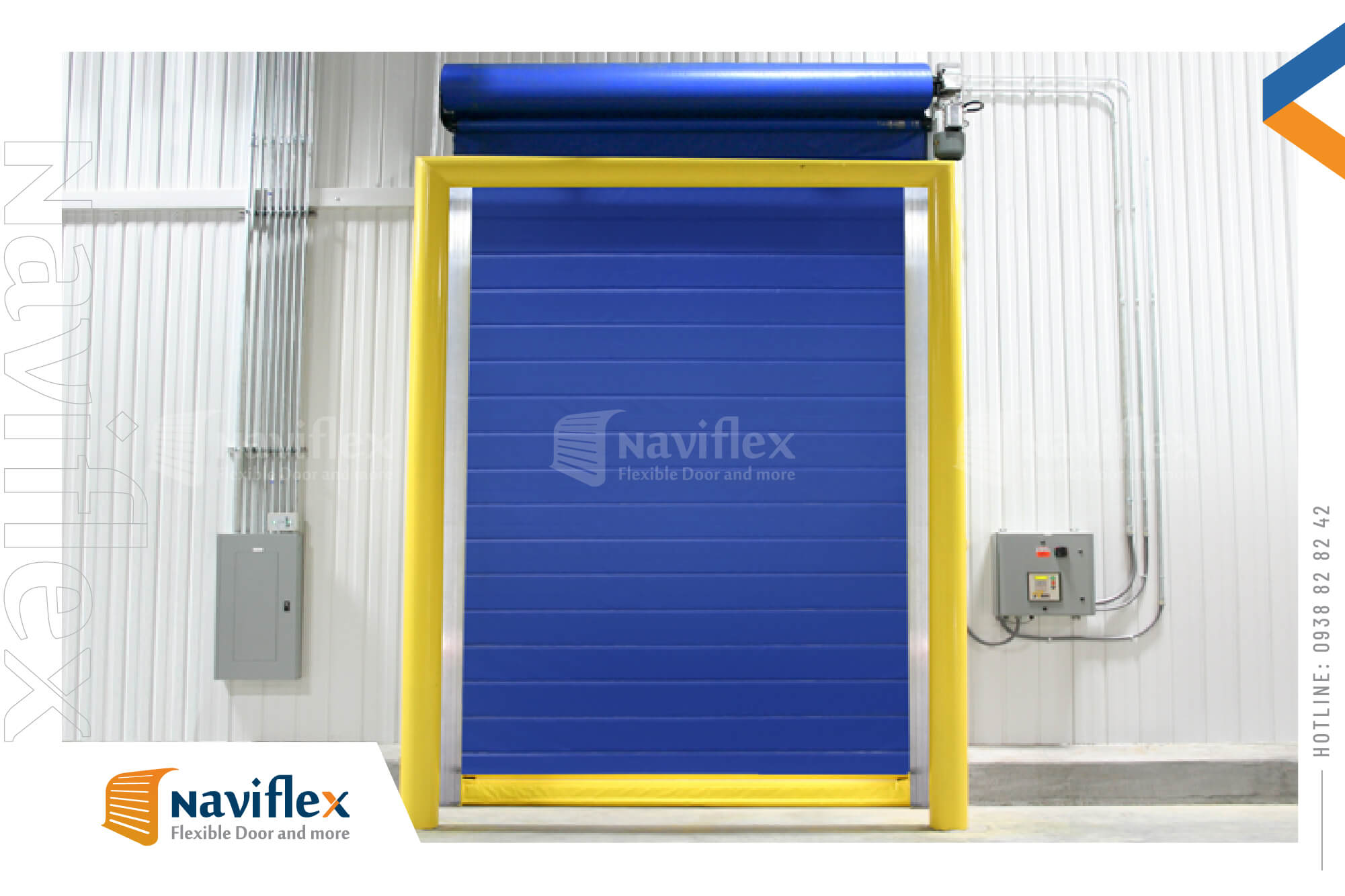 Cửa cuốn nhanh kho lạnh Cold high speed door HSD03-NF Naviflex